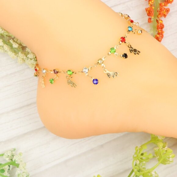 "Handmade Anklet – Elegant & Delicate Jewelry for Women | UNVRC1244 - Picture 6 of 10